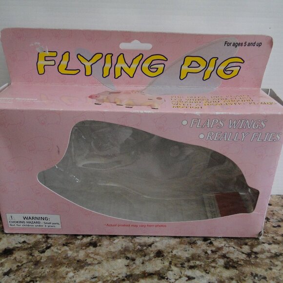 Vintage Flying Pig Toy Battery Operated Pink used - Picture 5 of 13